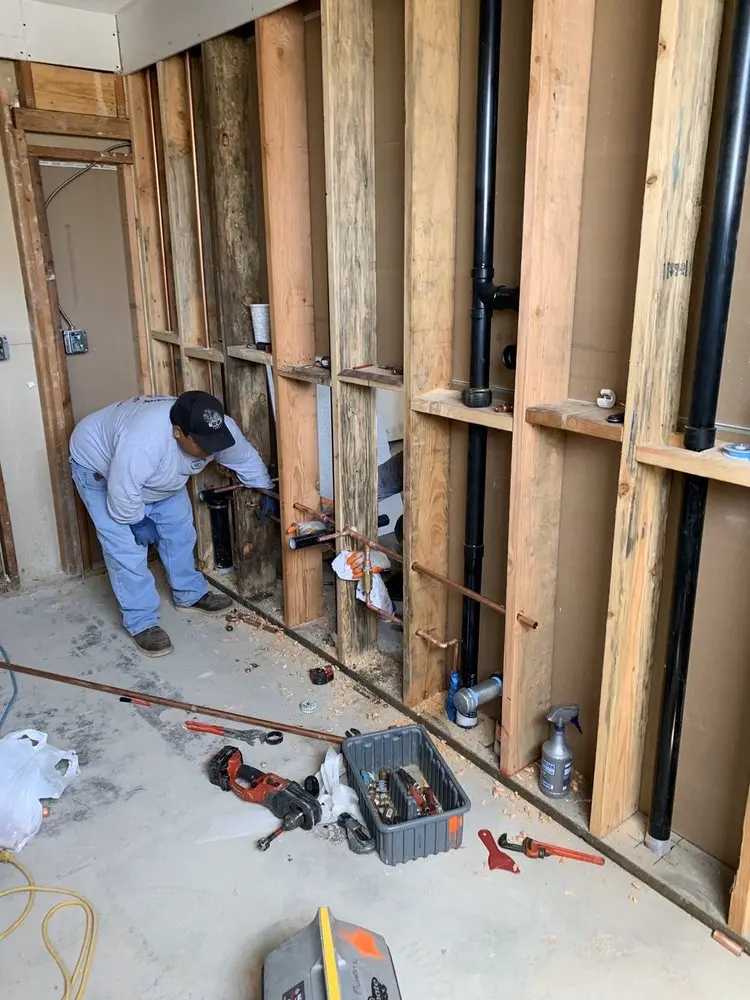 Commercial rough-in plumbing for Water Heater Replacement in West Towson